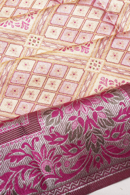 Taranga Kanchi Silk Tissue Brocade Gold Saree