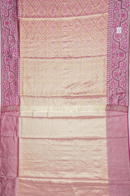 Taranga Kanchi Silk Tissue Brocade Gold Saree