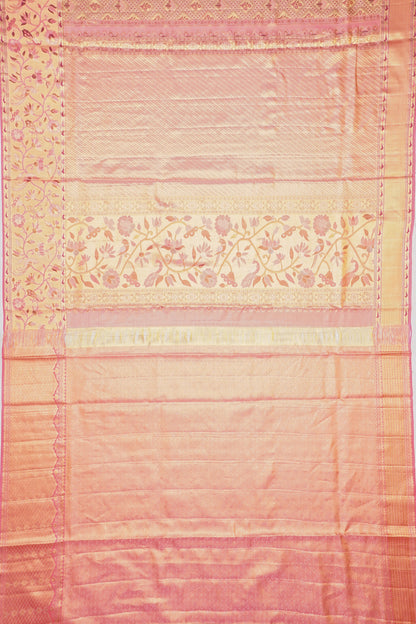 Taranga Kanchi Silk Tissue Brocade Gold Saree