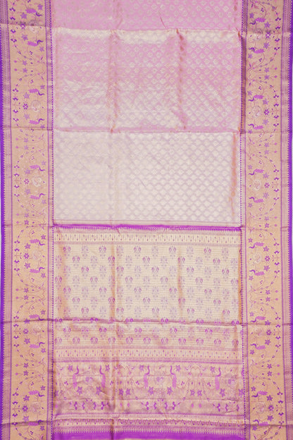 Taranga Kanchi Silk Tissue Brocade Baby Pink Saree