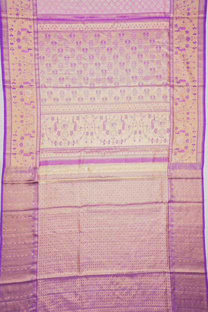 Taranga Kanchi Silk Tissue Brocade Baby Pink Saree