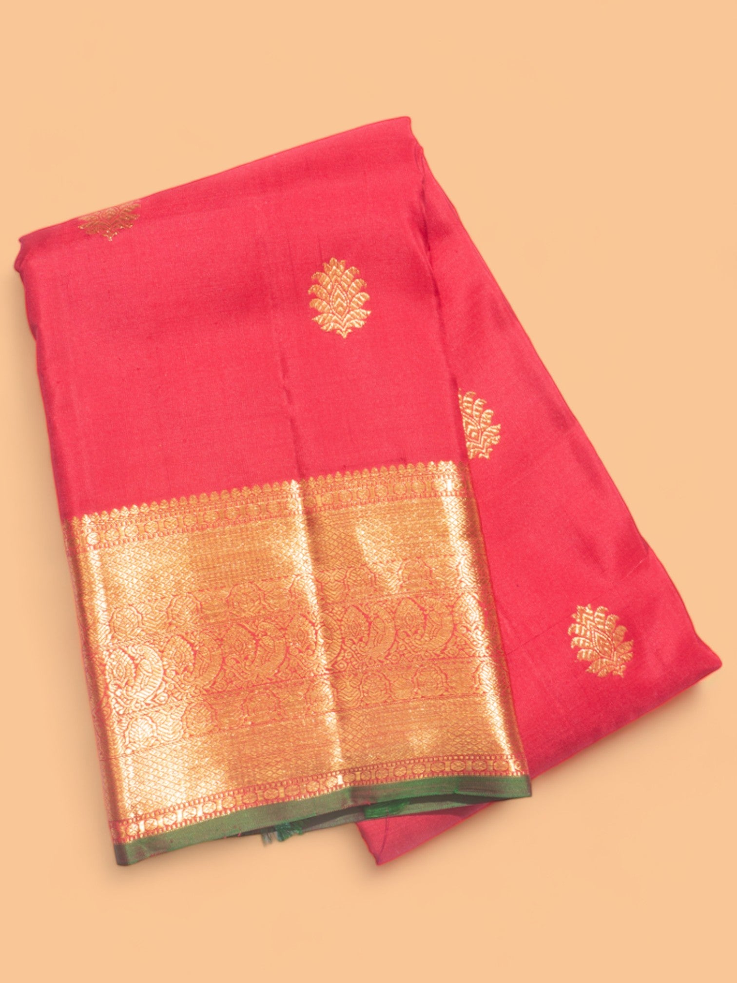 Kanchipuram Silk Butta Red Saree