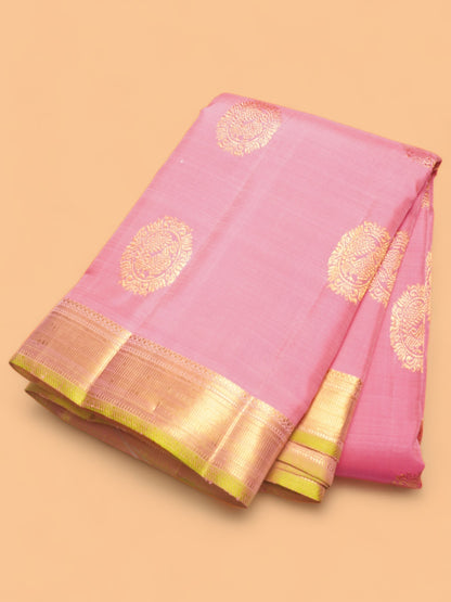 Kanchipuram Silk Butta Pink Saree