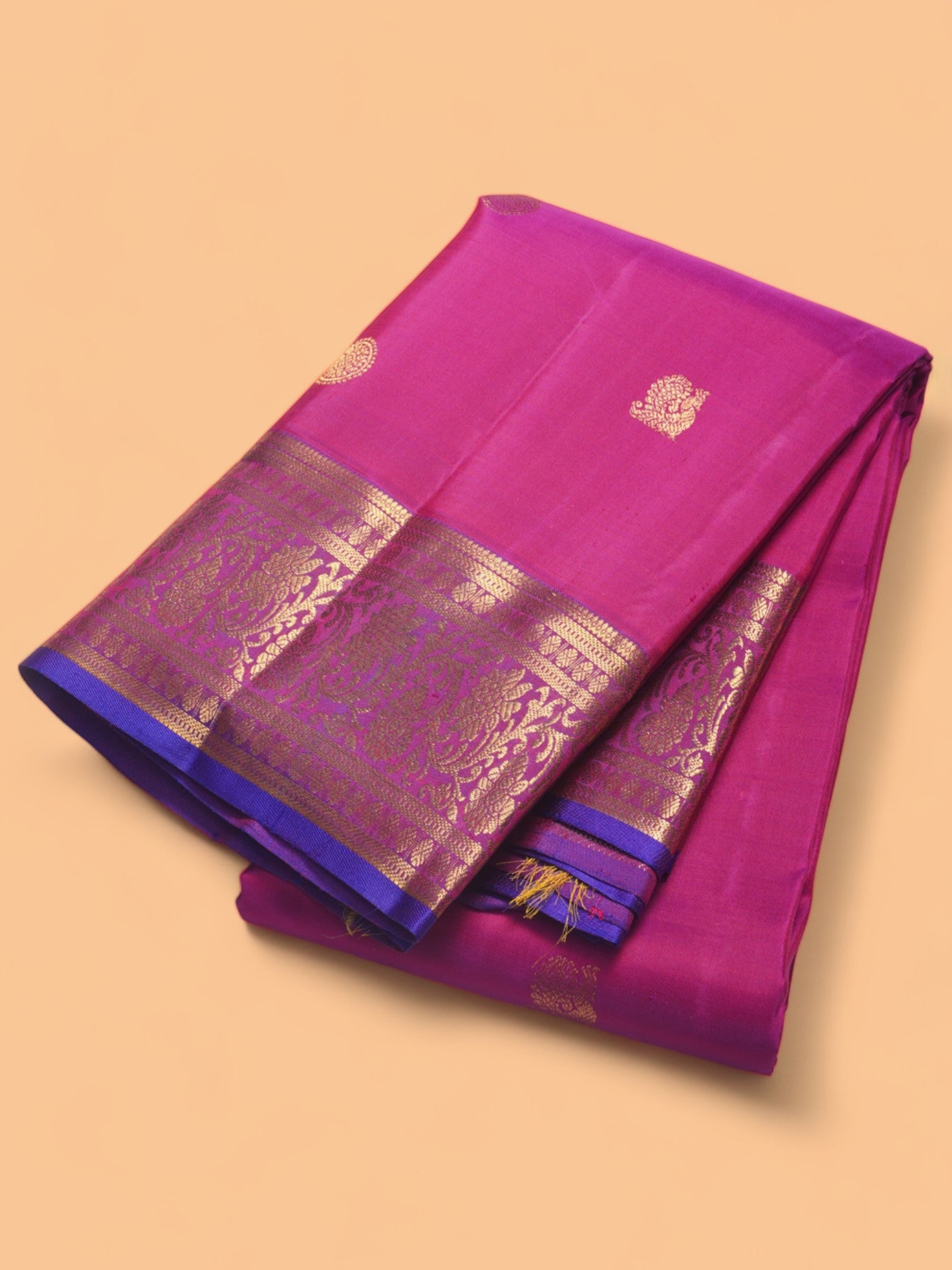 Kanchipuram Silk Butta Purple Saree