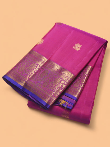 Kanchipuram Silk Butta Purple Saree