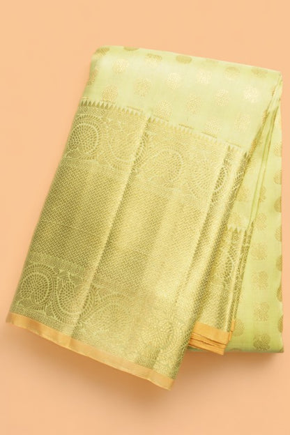 Kanchipuram Silk Butta Pista Green Saree