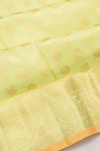 Kanchipuram Silk Butta Pista Green Saree
