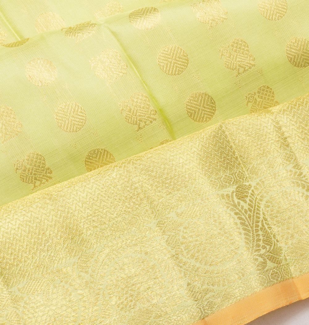 Kanchipuram Silk Butta Pista Green Saree