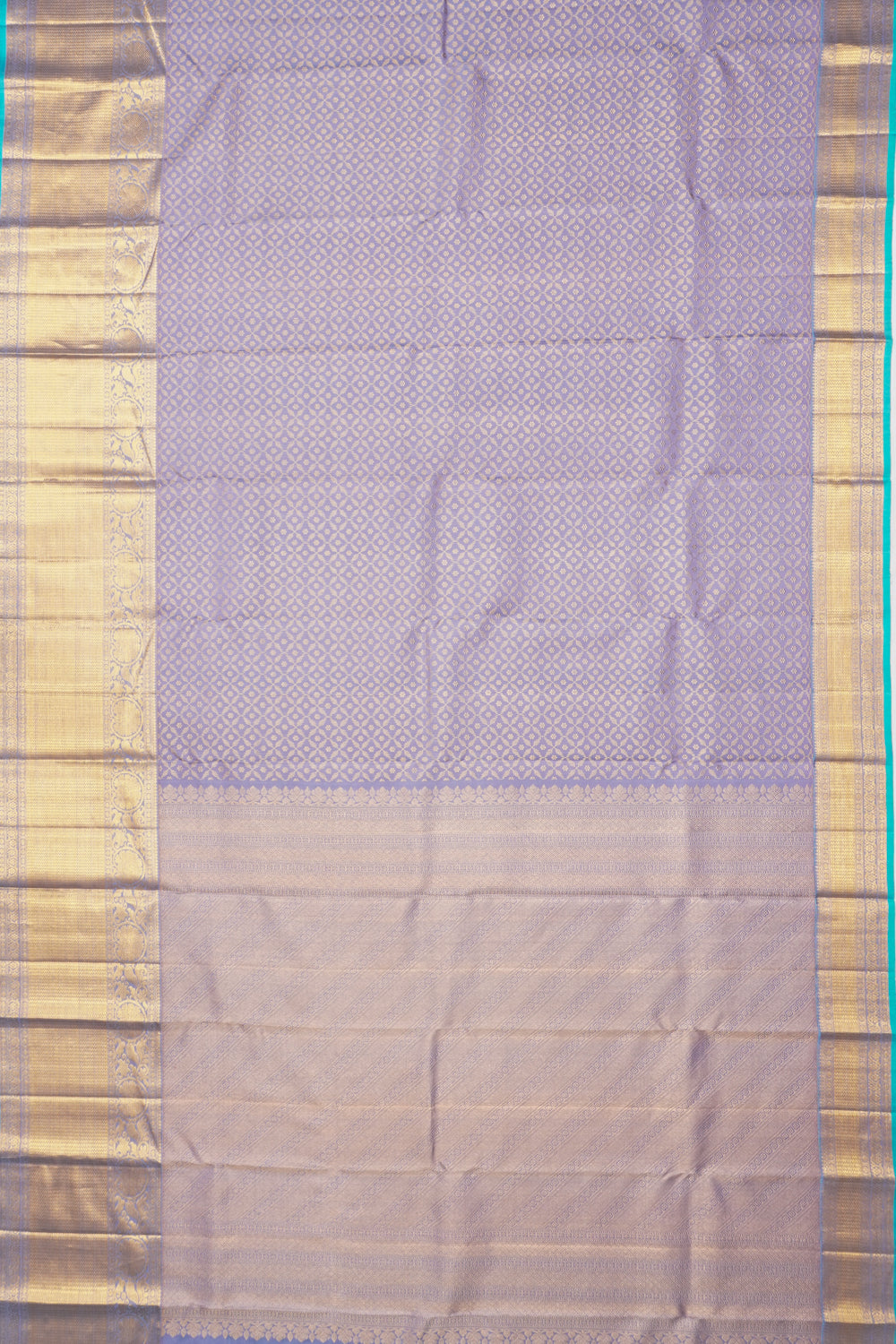 Kanchipuram Silk Brocade Lavender Saree