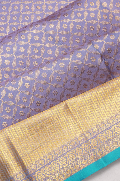 Kanchipuram Silk Brocade Lavender Saree