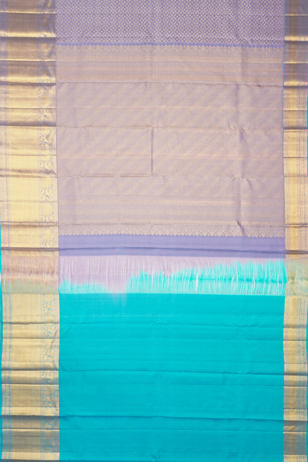 Kanchipuram Silk Brocade Lavender Saree