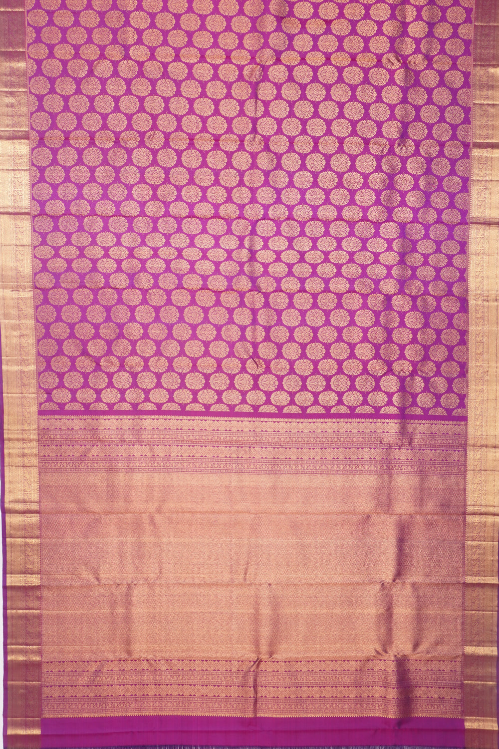 Kanchipuram Silk Brocade Purple Saree