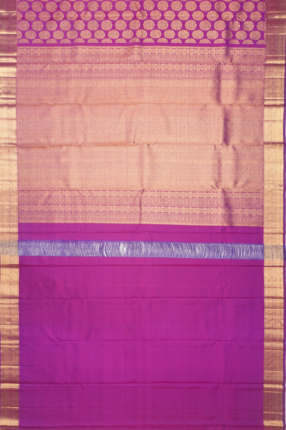 Kanchipuram Silk Brocade Purple Saree