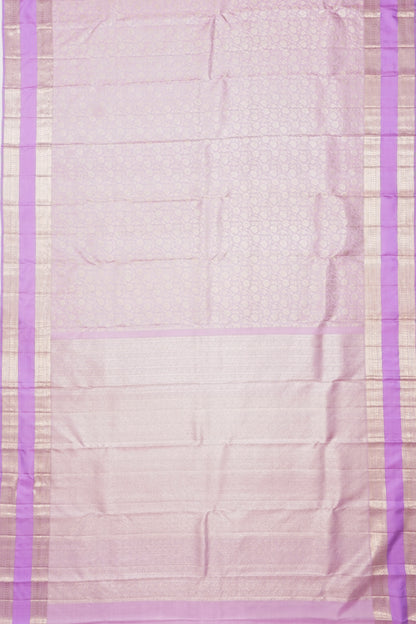 Kanchipuram Silk Brocade Lavender Saree