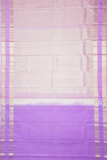 Kanchipuram Silk Brocade Lavender Saree