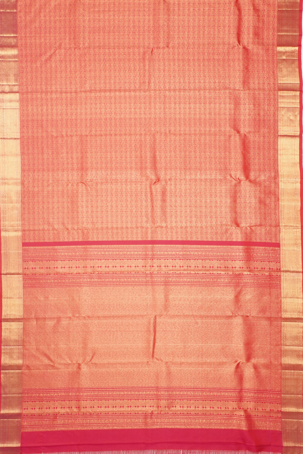 Kanchipuram Silk Brocade Red Saree