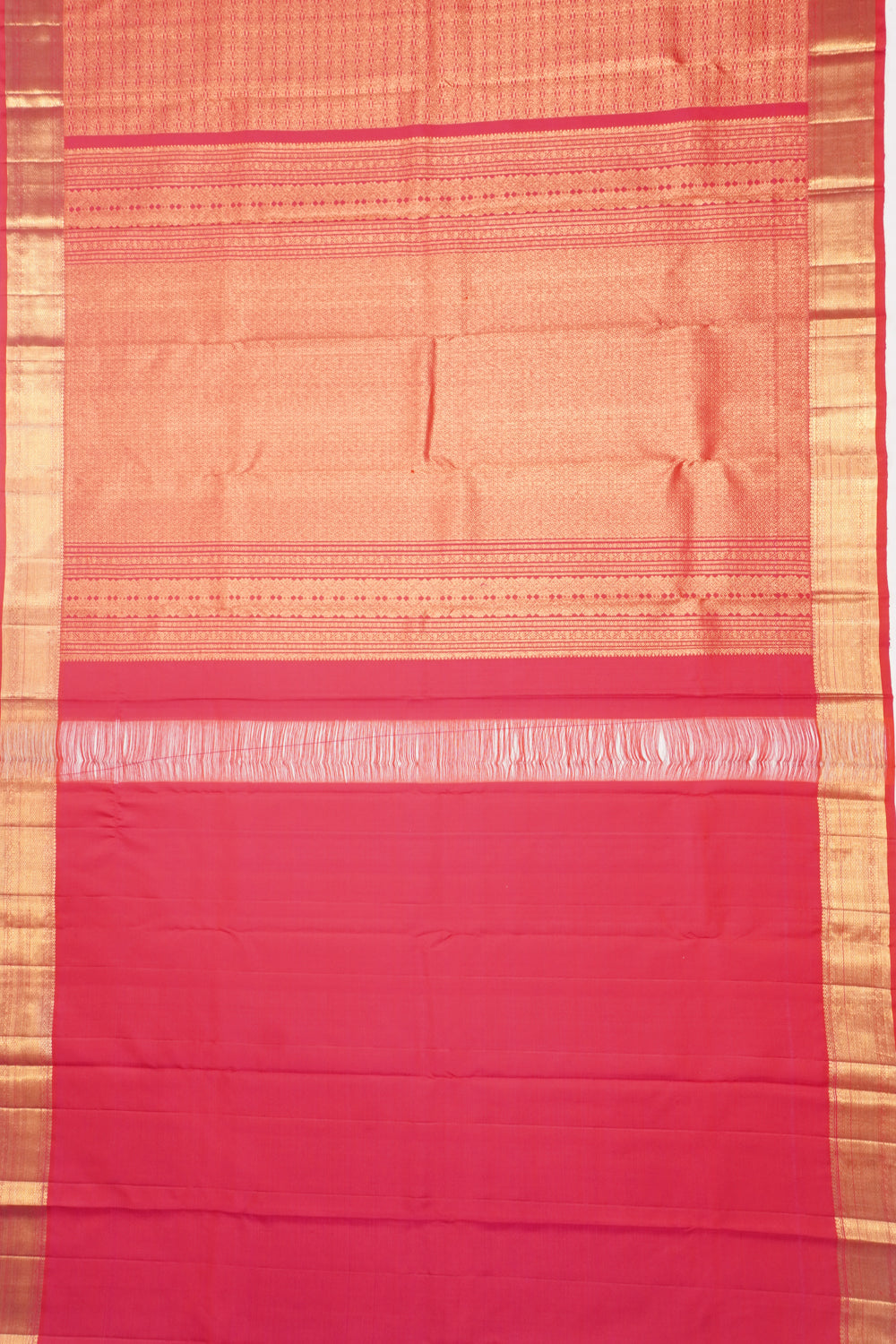 Kanchipuram Silk Brocade Red Saree