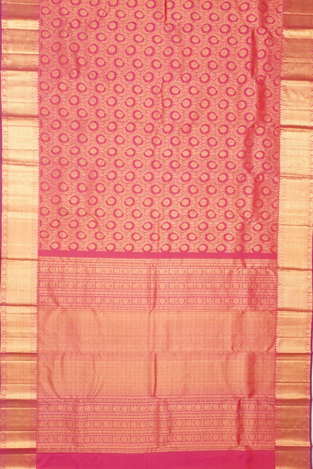 Kanchipuram Silk Brocade Pink Saree