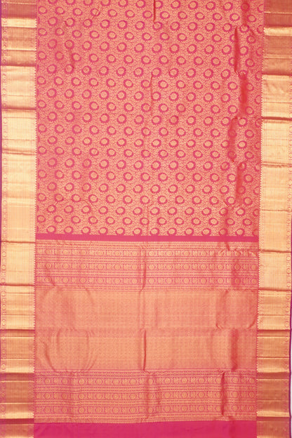 Kanchipuram Silk Brocade Pink Saree