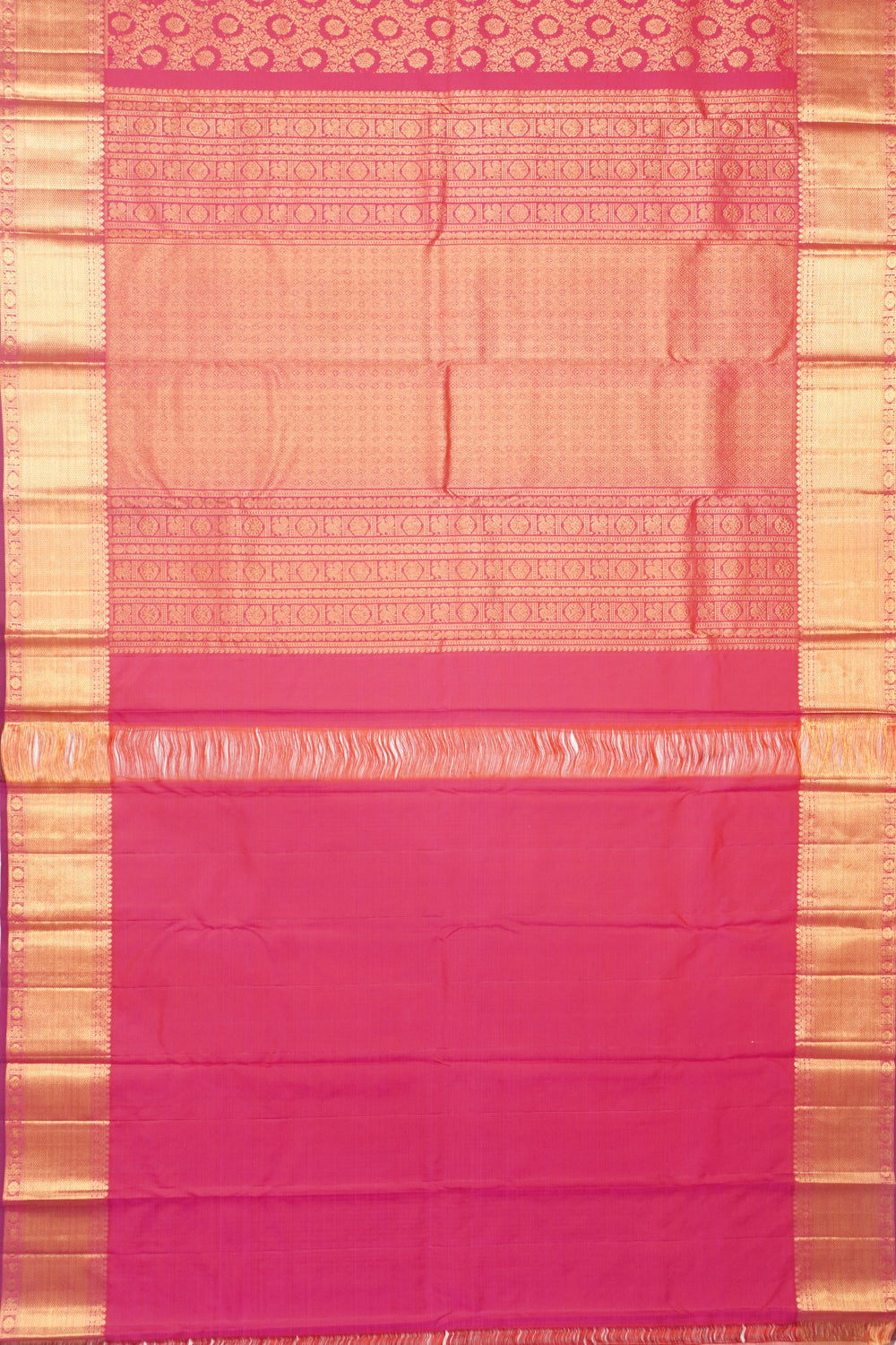 Kanchipuram Silk Brocade Pink Saree