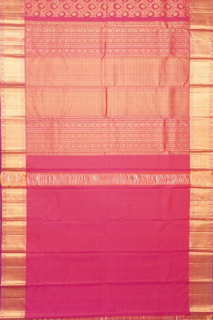 Kanchipuram Silk Brocade Pink Saree