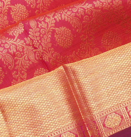 Kanchipuram Silk Brocade Pink Saree