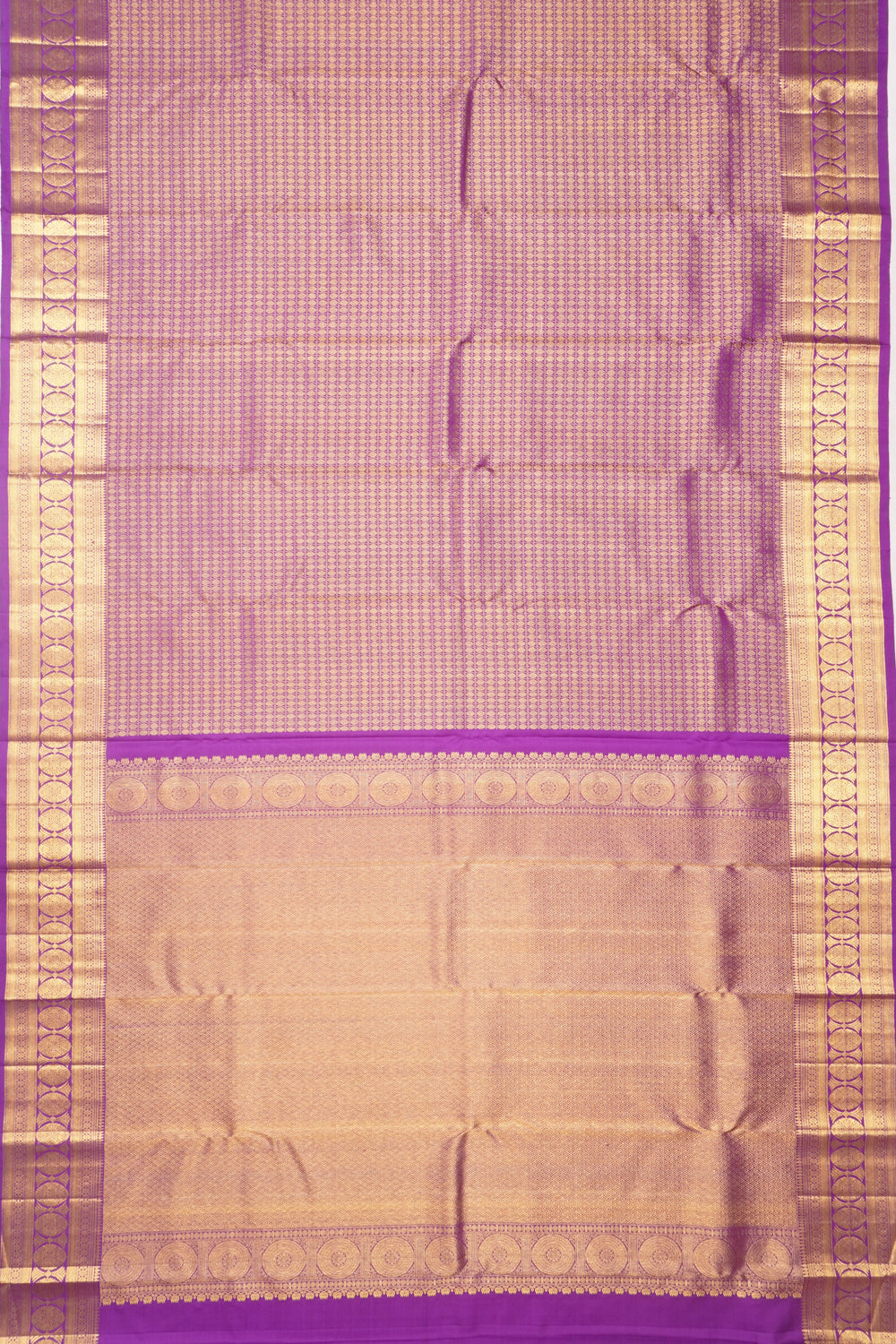Kanchipuram Silk Brocade Purple Saree