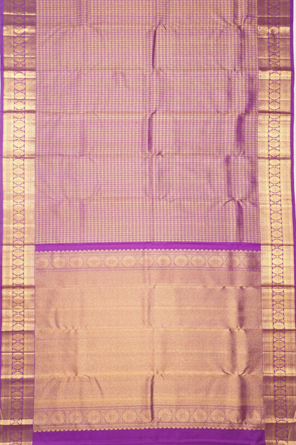 Kanchipuram Silk Brocade Purple Saree