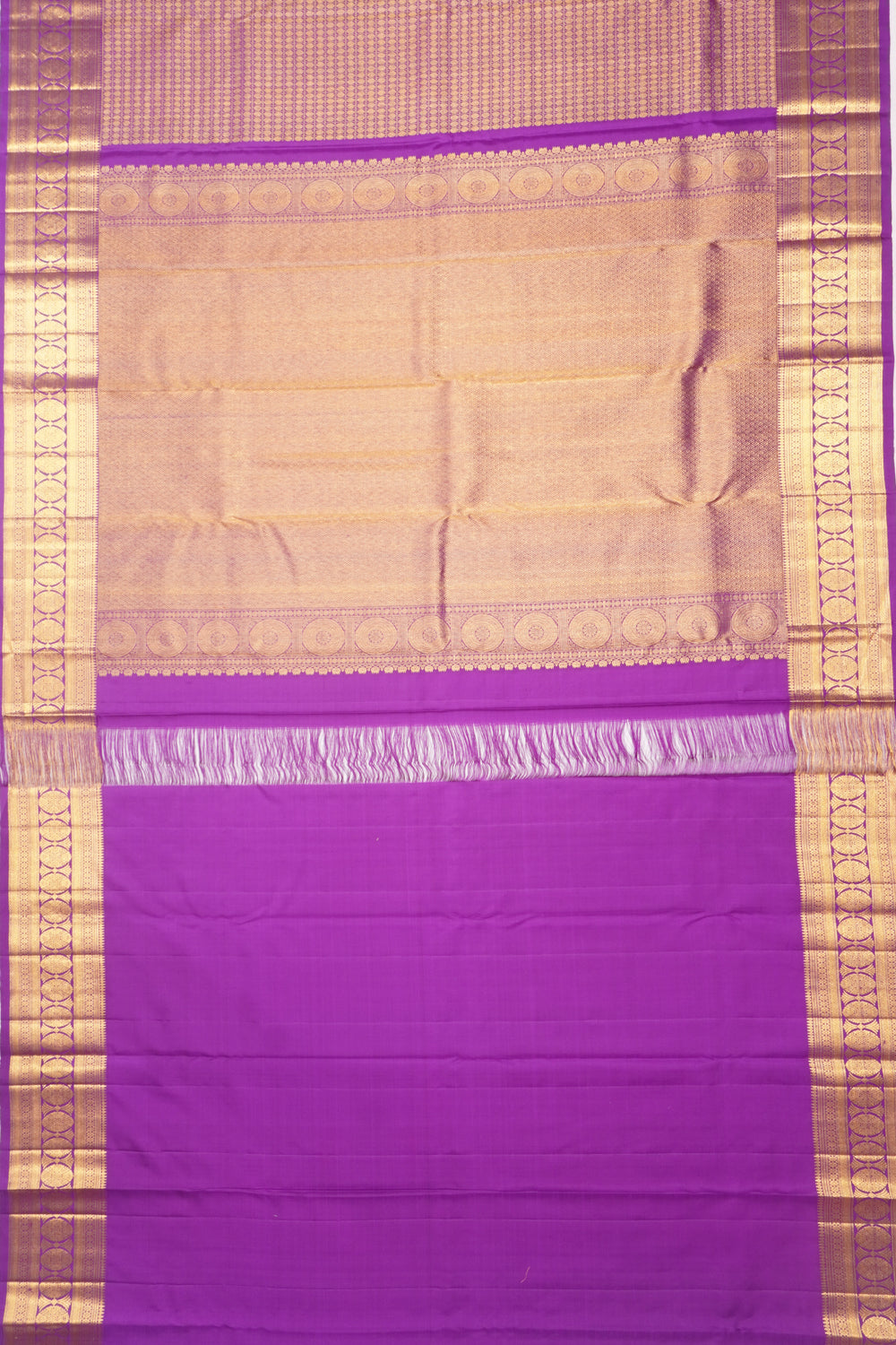 Kanchipuram Silk Brocade Purple Saree
