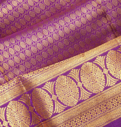Kanchipuram Silk Brocade Purple Saree