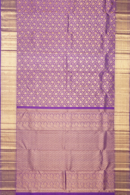 Kanchipuram Silk Brocade Violet Saree