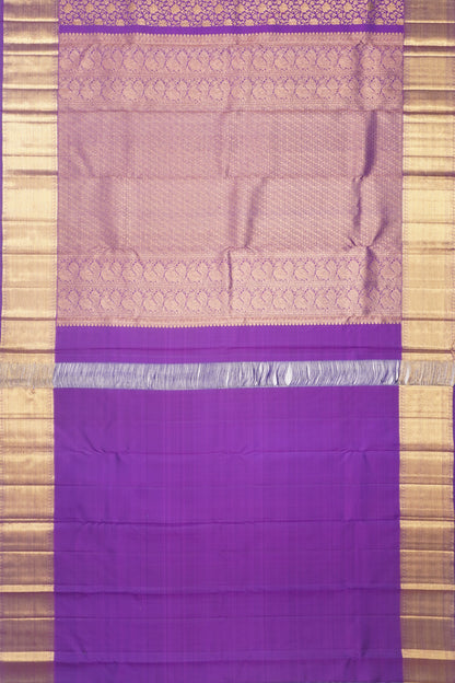 Kanchipuram Silk Brocade Violet Saree