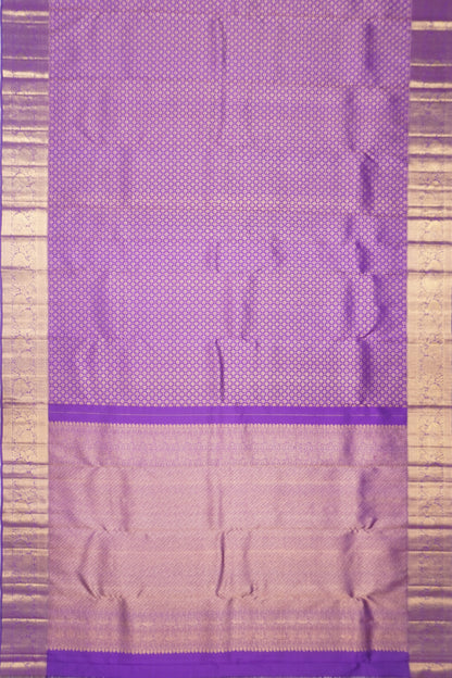 Kanchipuram Silk Brocade Purple Saree