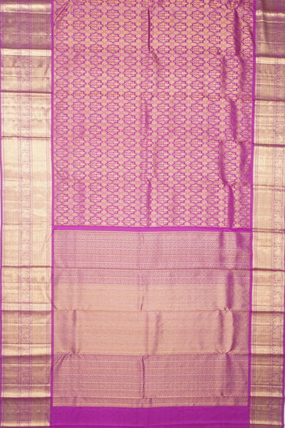 Kanchipuram Silk Brocade Purple Saree