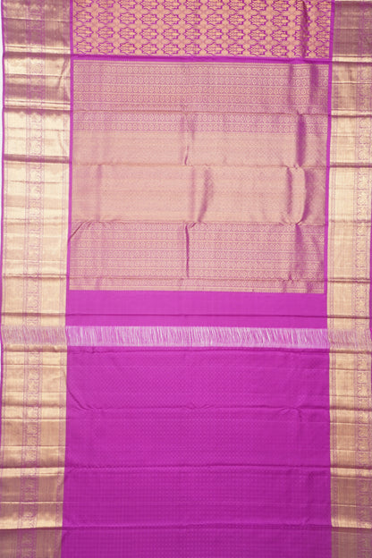 Kanchipuram Silk Brocade Purple Saree