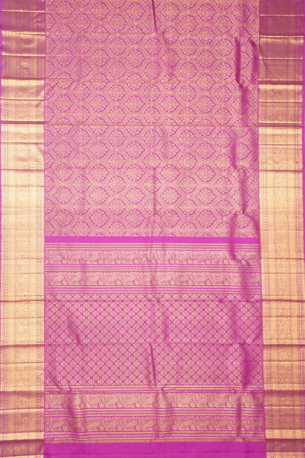 Kanchipuram Silk Brocade Purple Saree