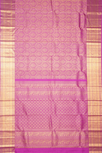 Kanchipuram Silk Brocade Purple Saree