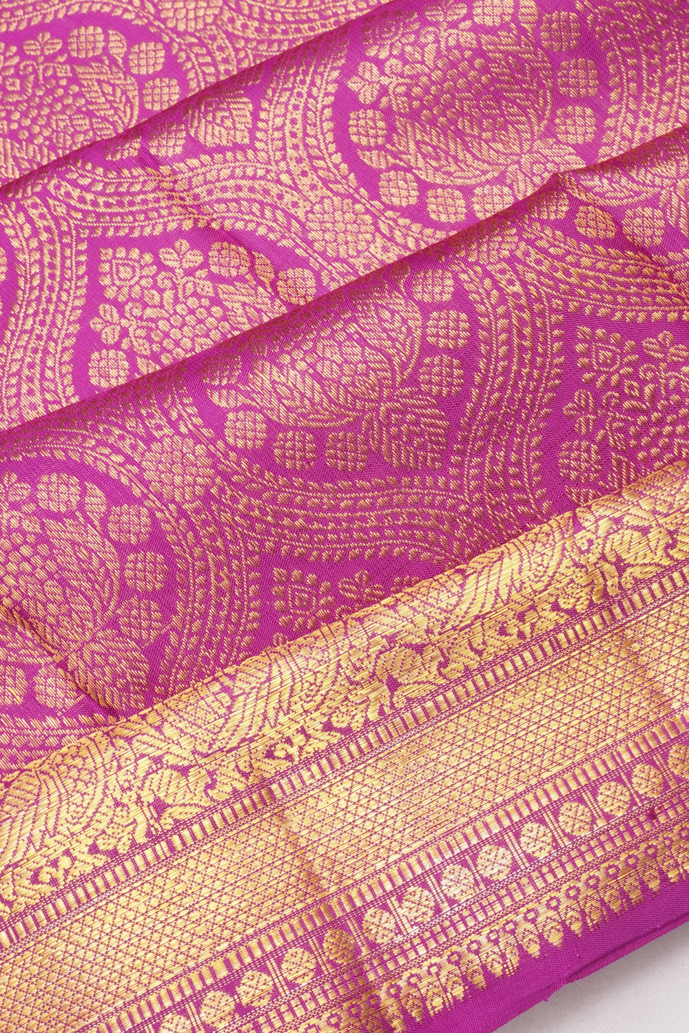 Kanchipuram Silk Brocade Purple Saree