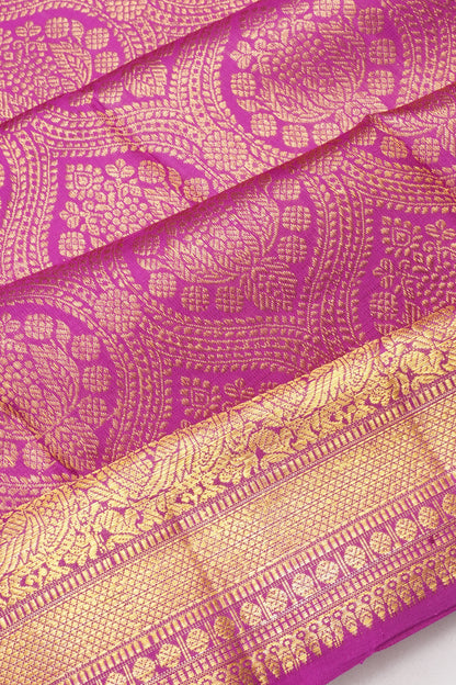 Kanchipuram Silk Brocade Purple Saree