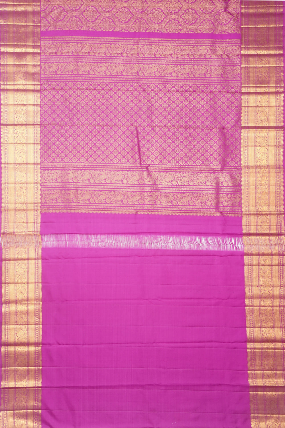 Kanchipuram Silk Brocade Purple Saree