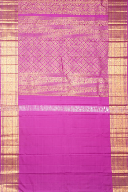 Kanchipuram Silk Brocade Purple Saree