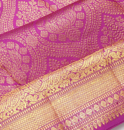 Kanchipuram Silk Brocade Purple Saree
