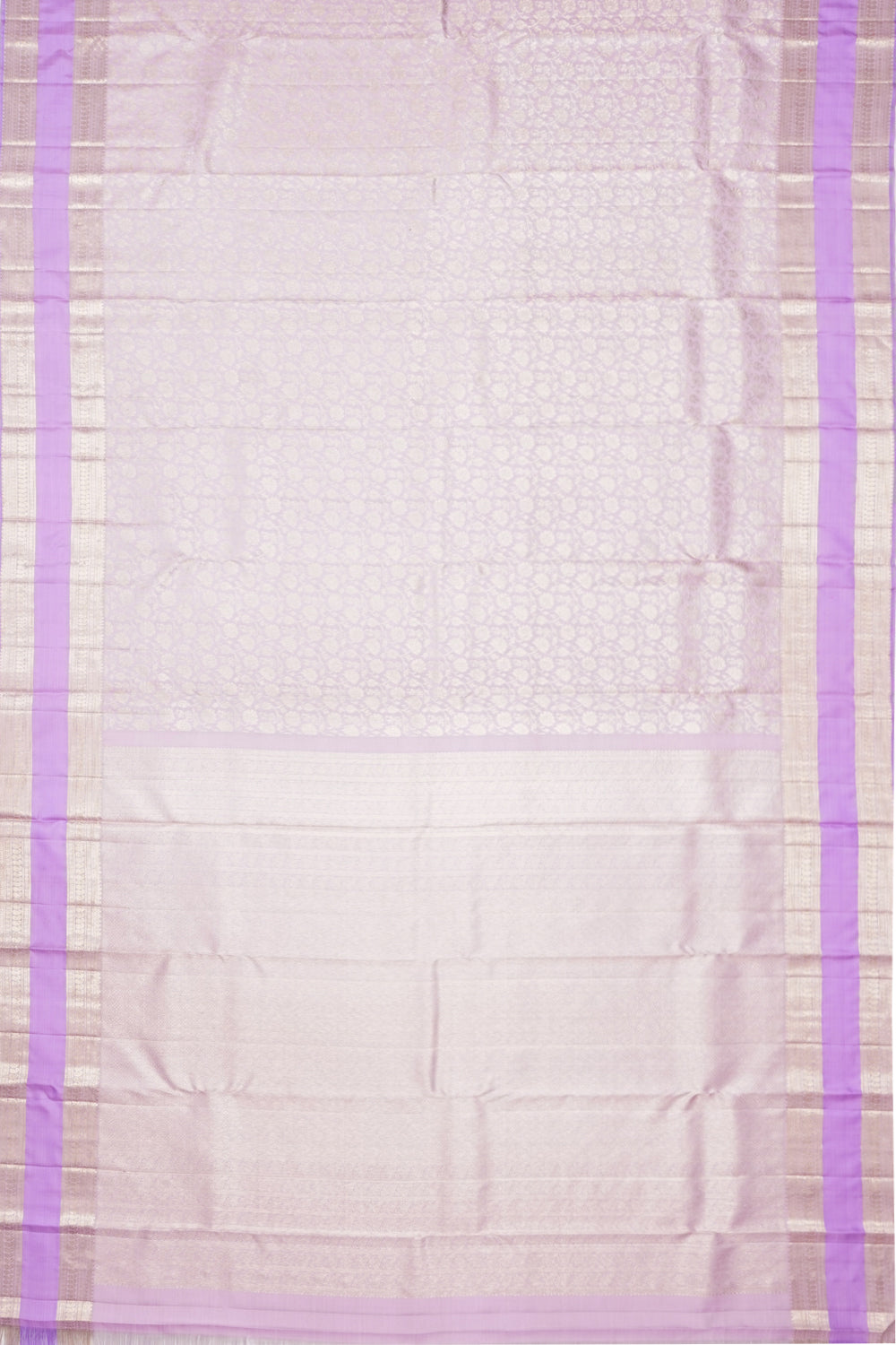 Kanchipuram Silk Brocade Lavender Saree