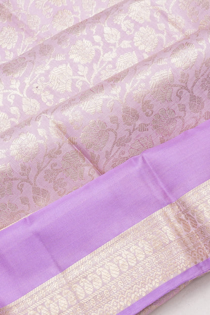 Kanchipuram Silk Brocade Lavender Saree