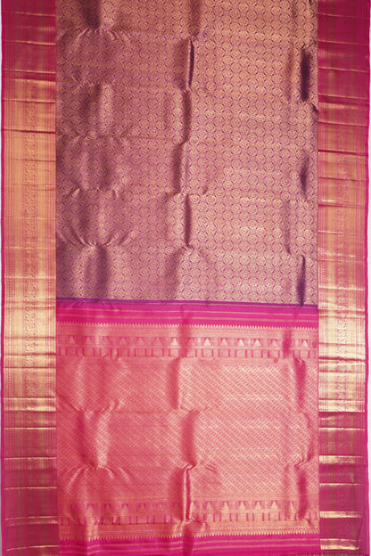 Kanchipuram Silk Brocade Purple Saree