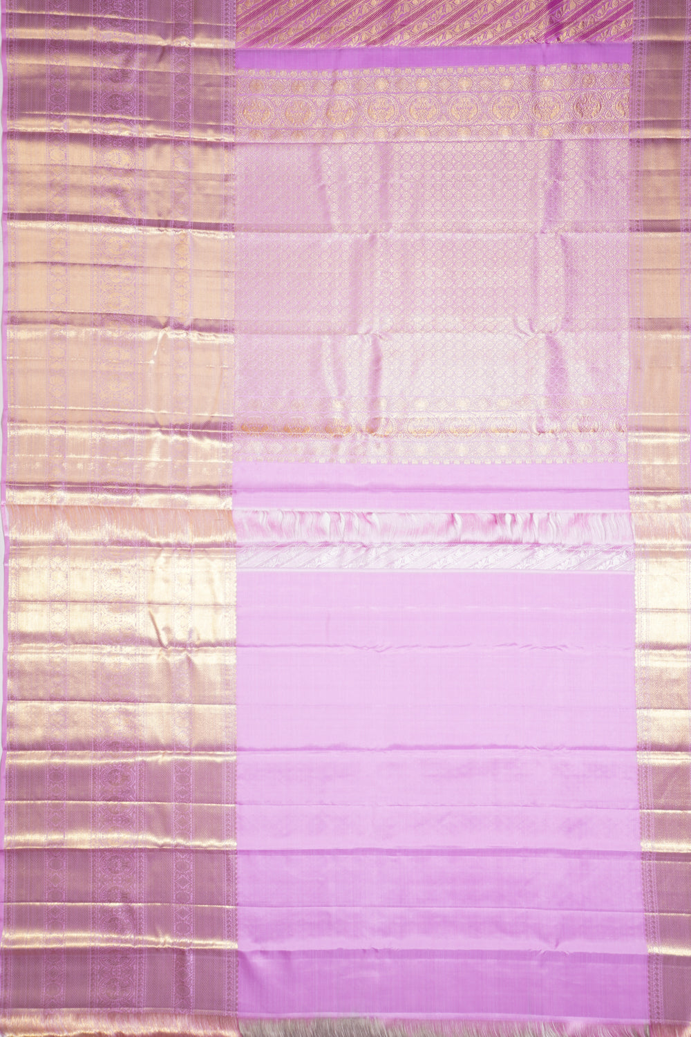 Kanchipuram Silk Brocade Lavender Saree