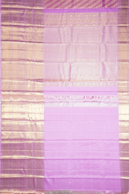Kanchipuram Silk Brocade Lavender Saree