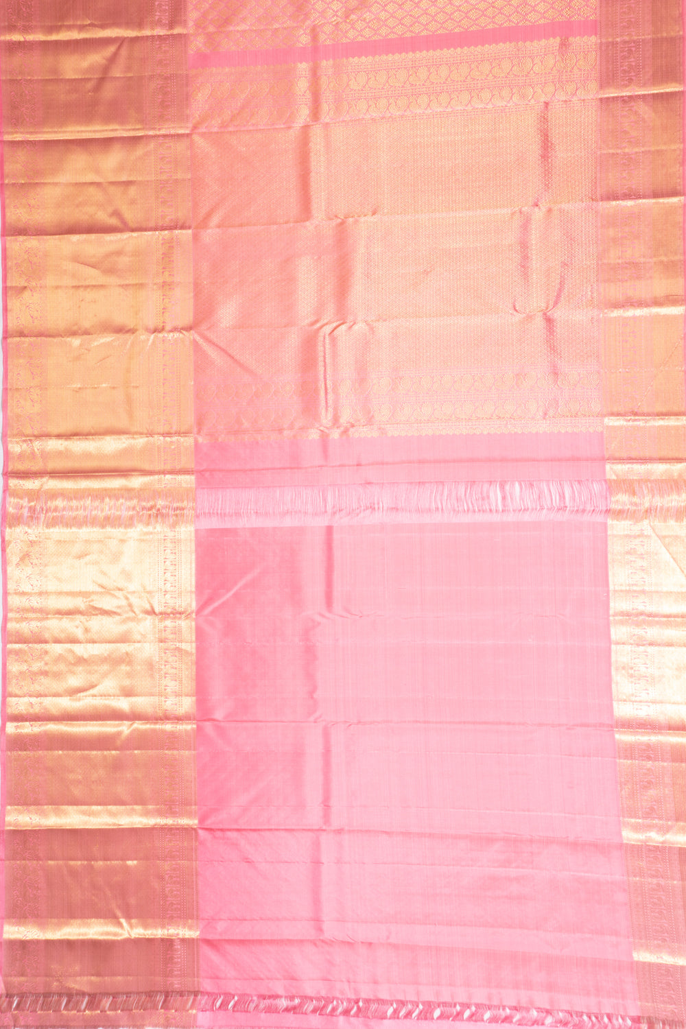 Kanchipuram Silk Brocade Pink Saree