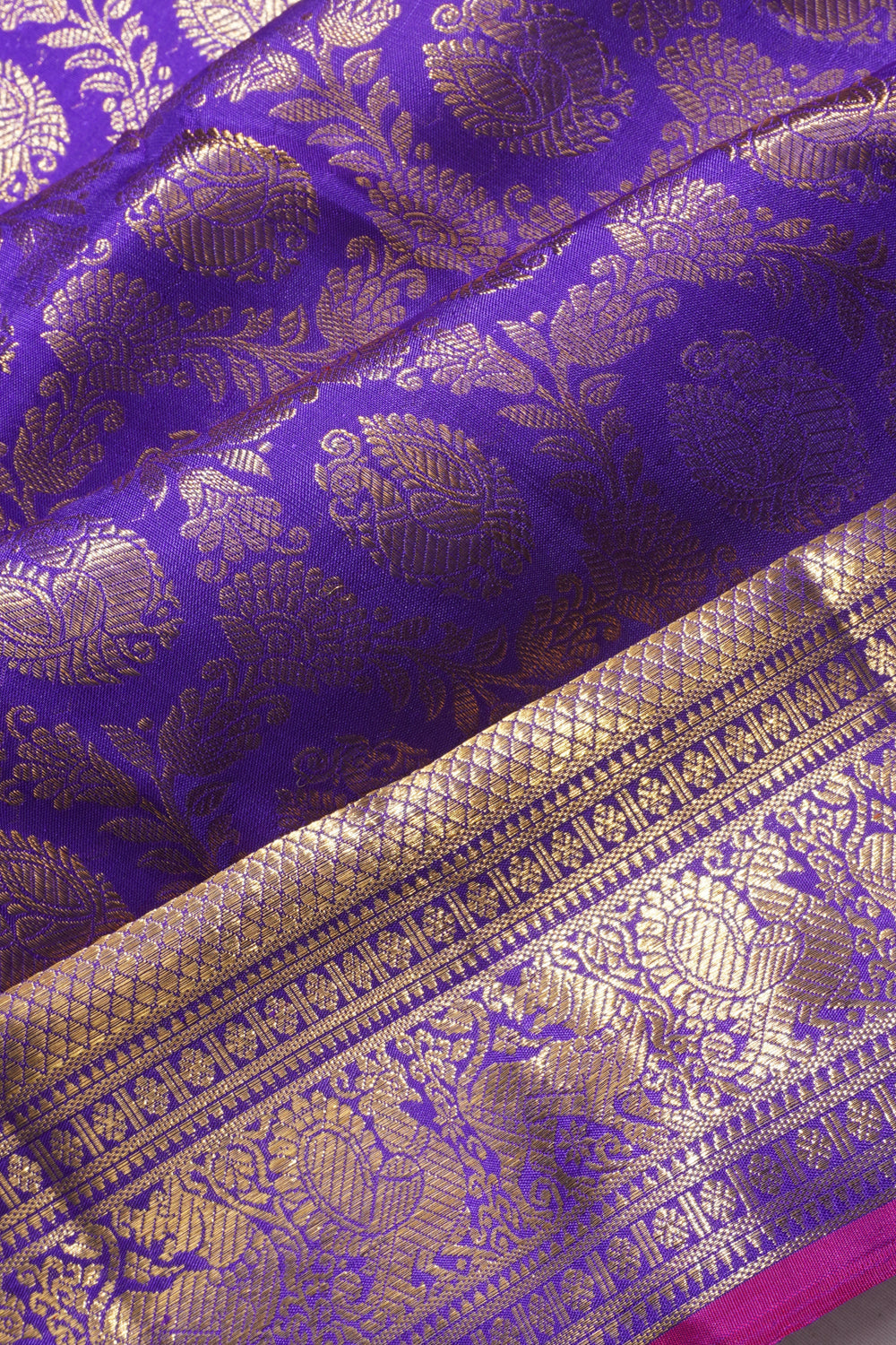 Kanchipuram Silk Brocade Royal Blue Saree