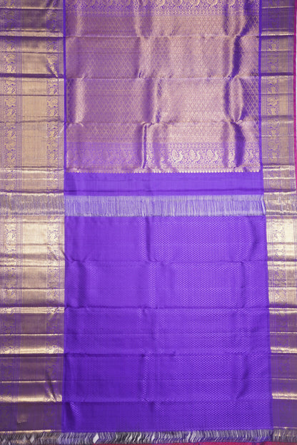 Kanchipuram Silk Brocade Royal Blue Saree
